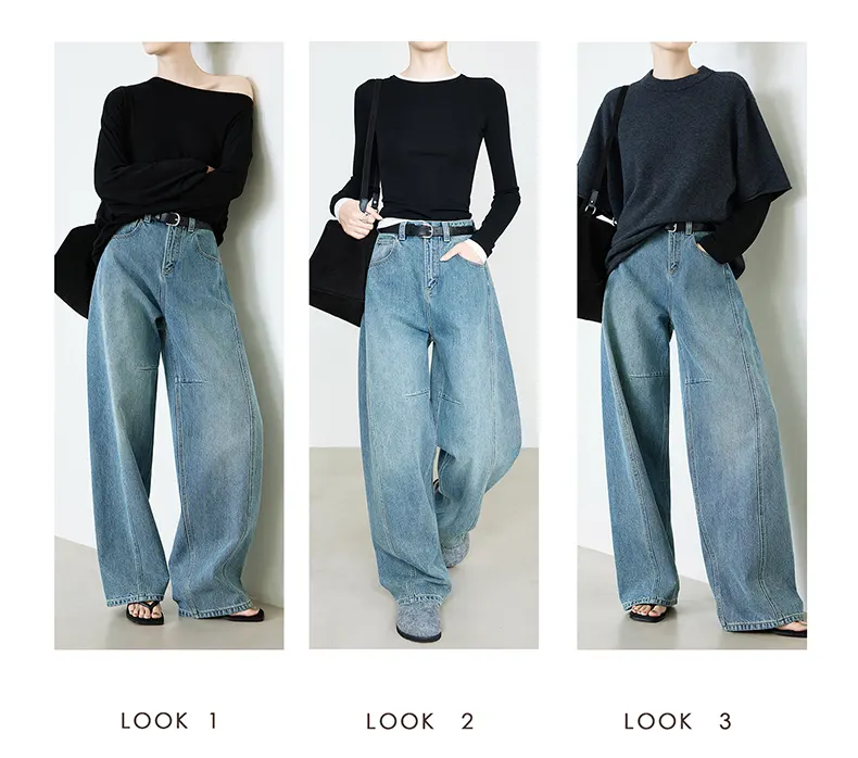 Women's Wide-Leg Denim Pants