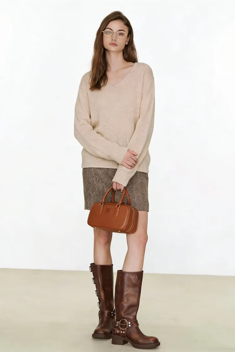 Women's Solid Color Cashmere Sweater