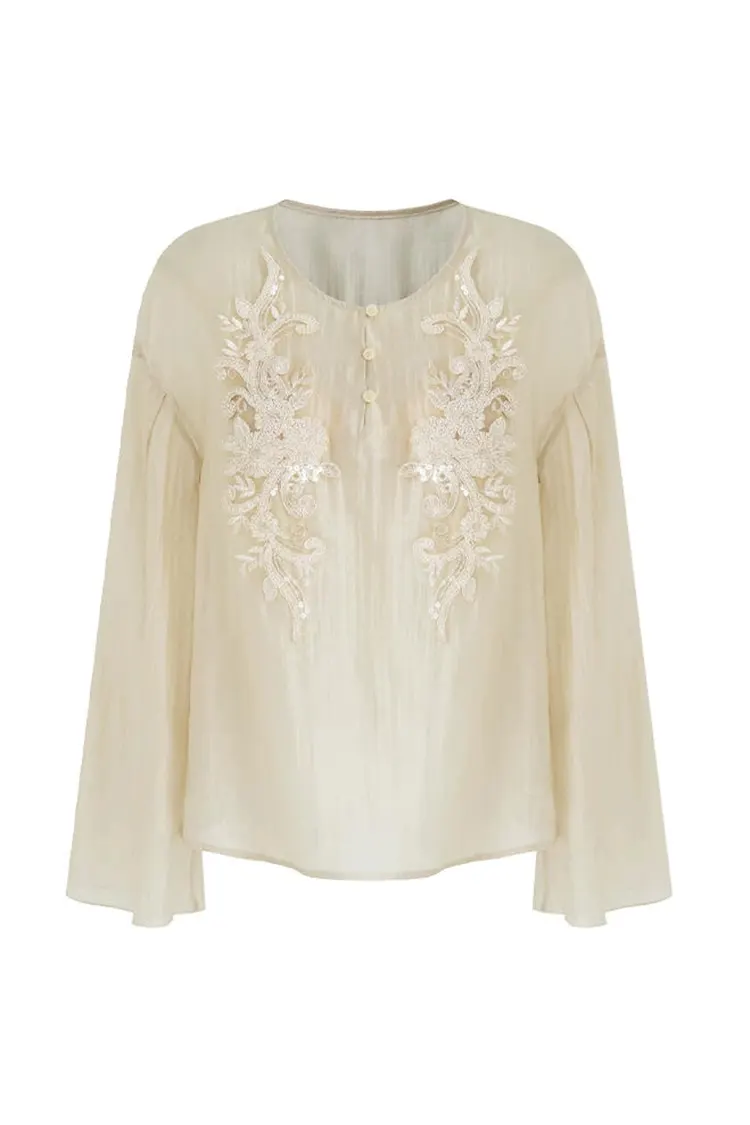 Women's Beaded Party Blouse