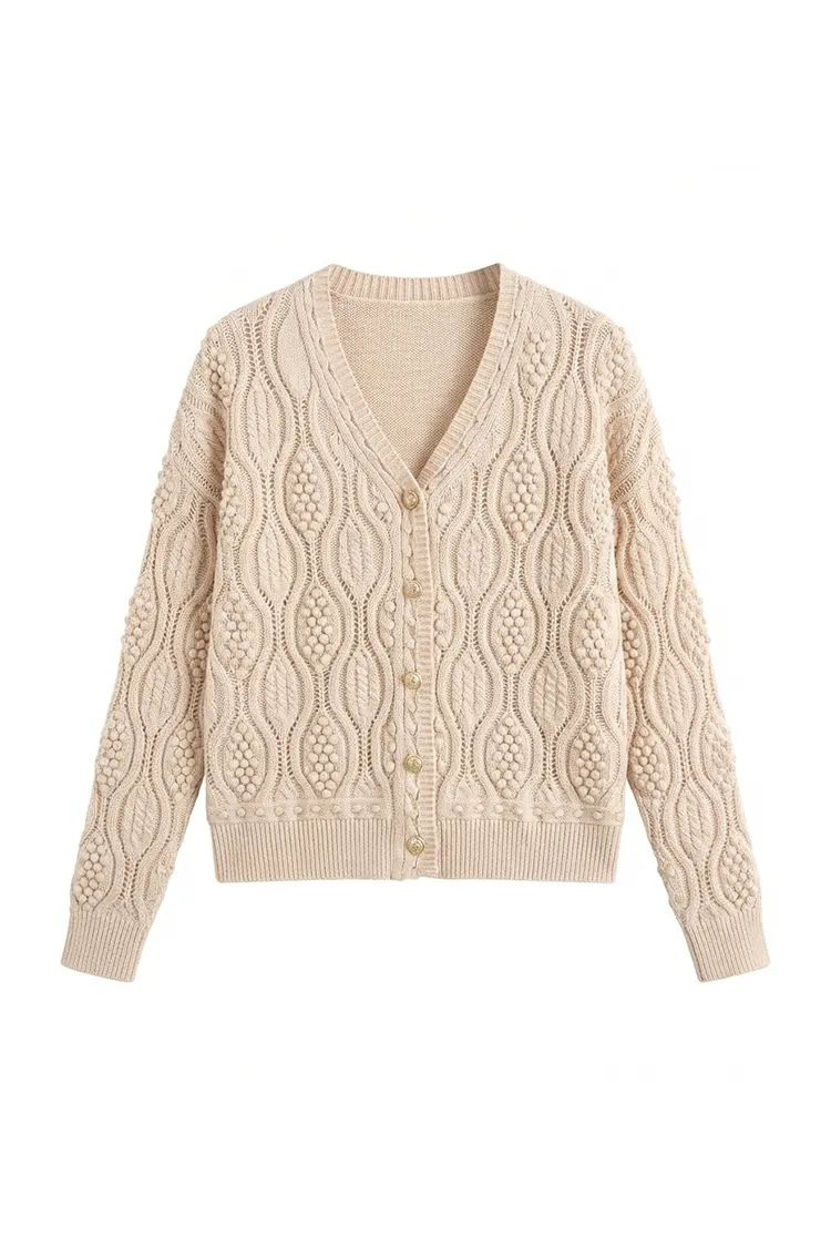 Women's Cable Knit Cardigan Sweater