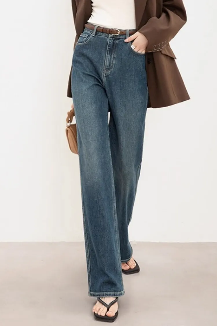 Women's Straight-Leg Denim Pants